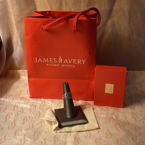 James Avery Heart Flower Ring size 5-1/2, retired comes w/box & flannel pouch